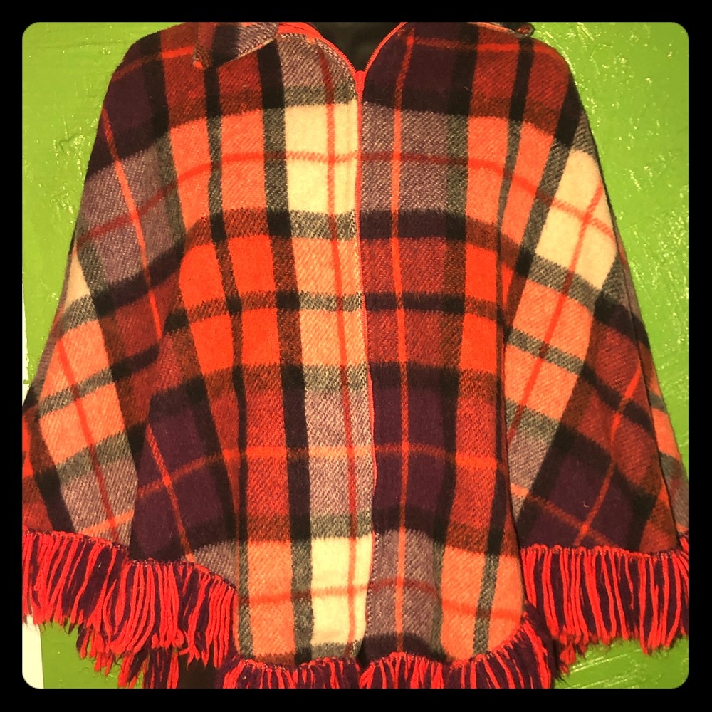 Flannel pancho